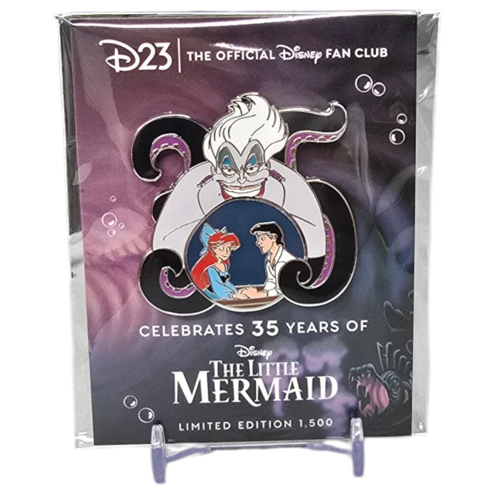 D23 Exclusive The Little Mermaid 35th Anniversary Glow-in-the-Dark Pin LE 1,500